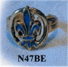 Bagues en bronze patiné avec émaux Réf : N47BE