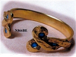 Bracelet en bronze patiné avec émaux Réf : N866BE