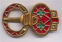 Boucles de ceinture en bronze avec émaux Réf : N943BE